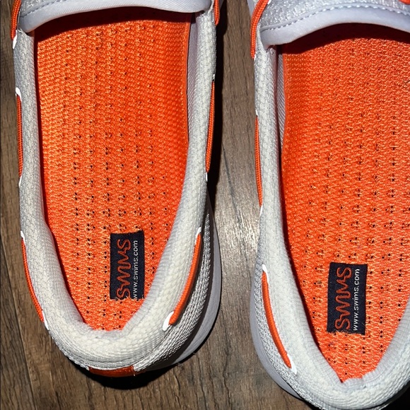 Swims Gray and Orange Slip-On Loafers - Picture 3 of 4